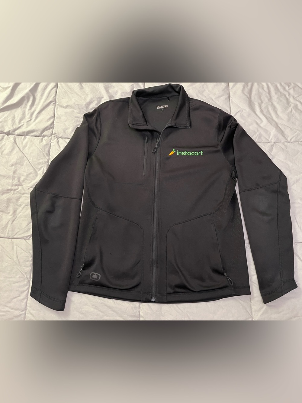 Black Instacart Zip-Up Jacket Men’s Small S